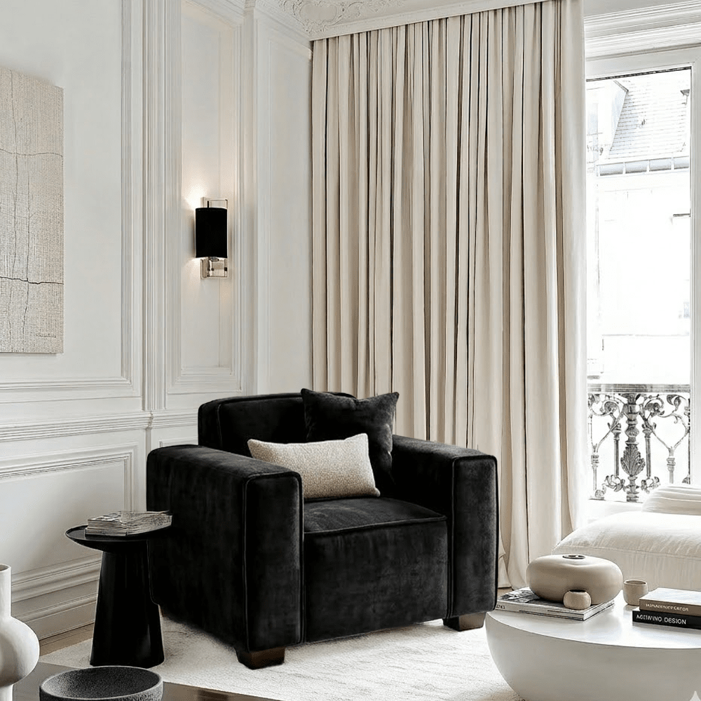Ottilie Midnight Boucle Armchair Sofa