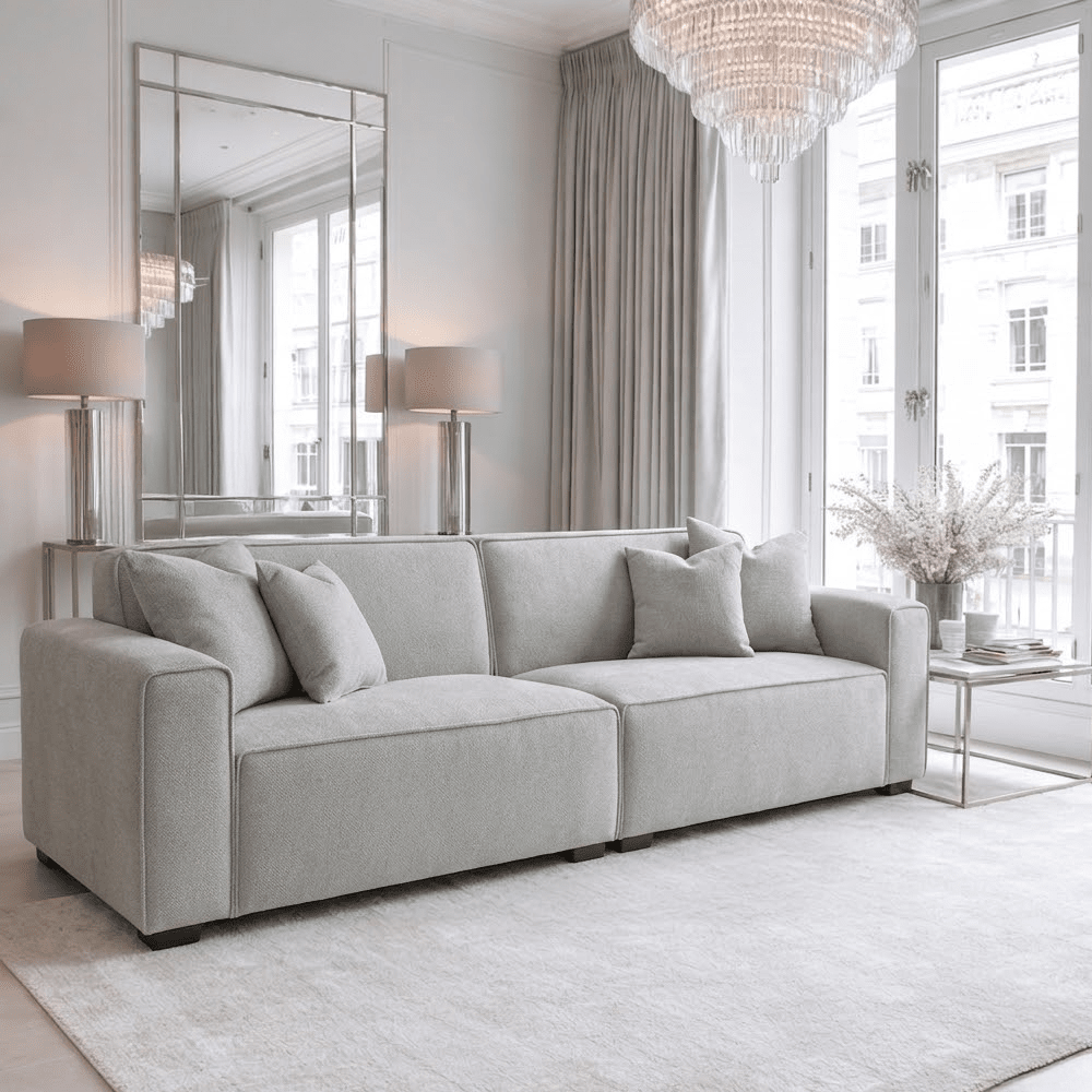 Ottilie Pebble Boucle 3 Seater Sofa Sofa