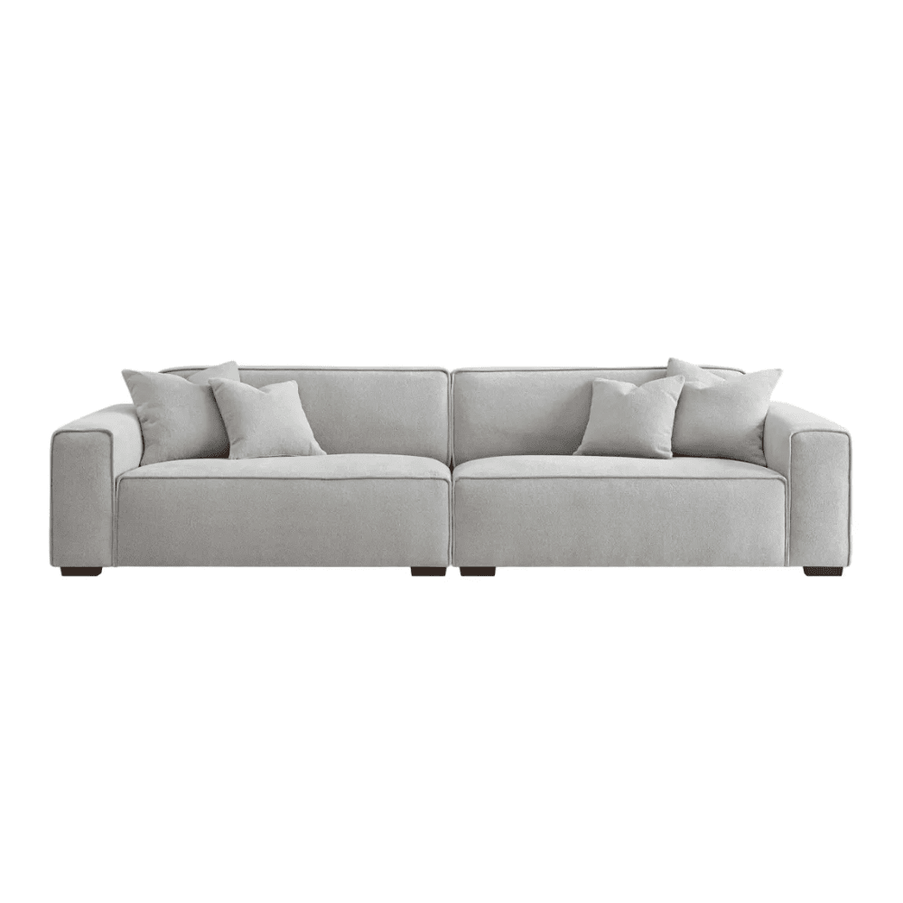 Ottilie Pebble Boucle 4 Seater Sofa with Footstool Sofa