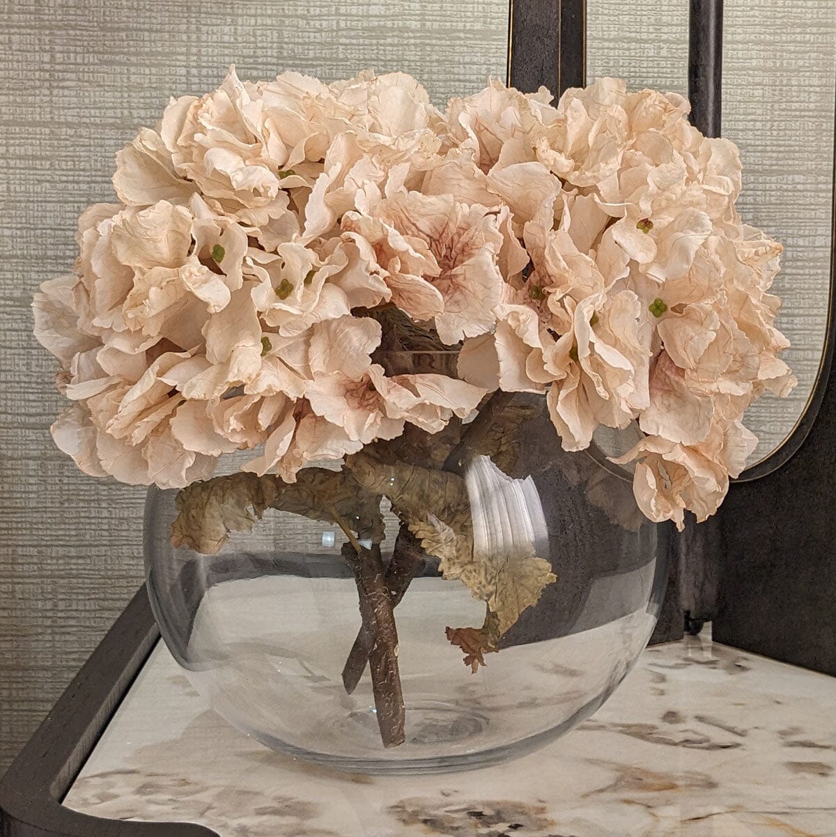 Oyster Faux Hydrangea Single Stem Floral Accessories