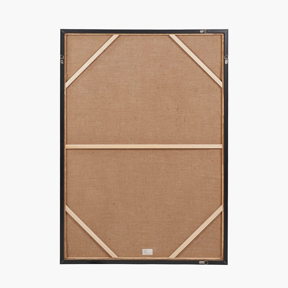 Phoebe Monochrome Abstract Canvas Wall Art with Black Frame Accessories