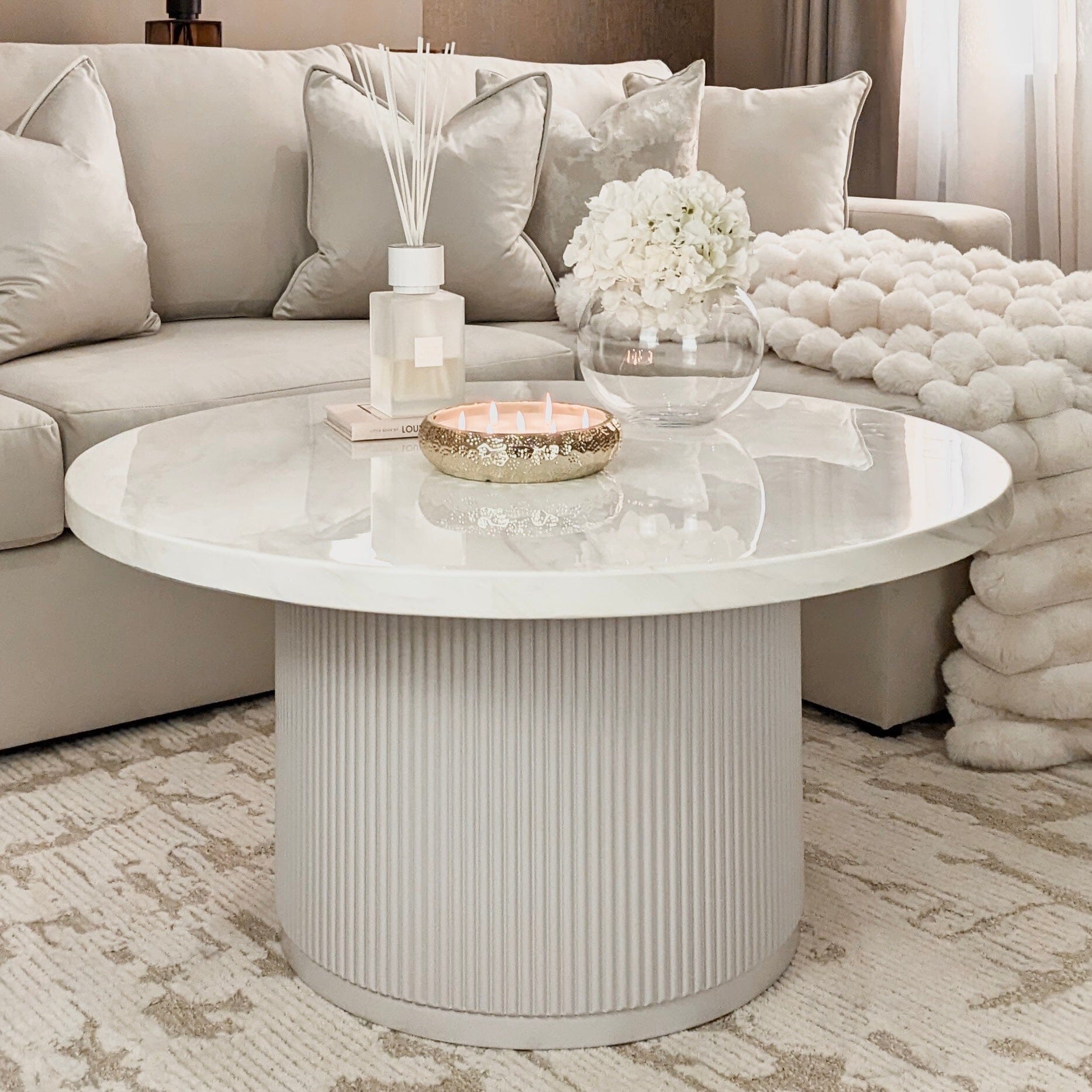 Portobello Large Marble Coffee Table Furniture