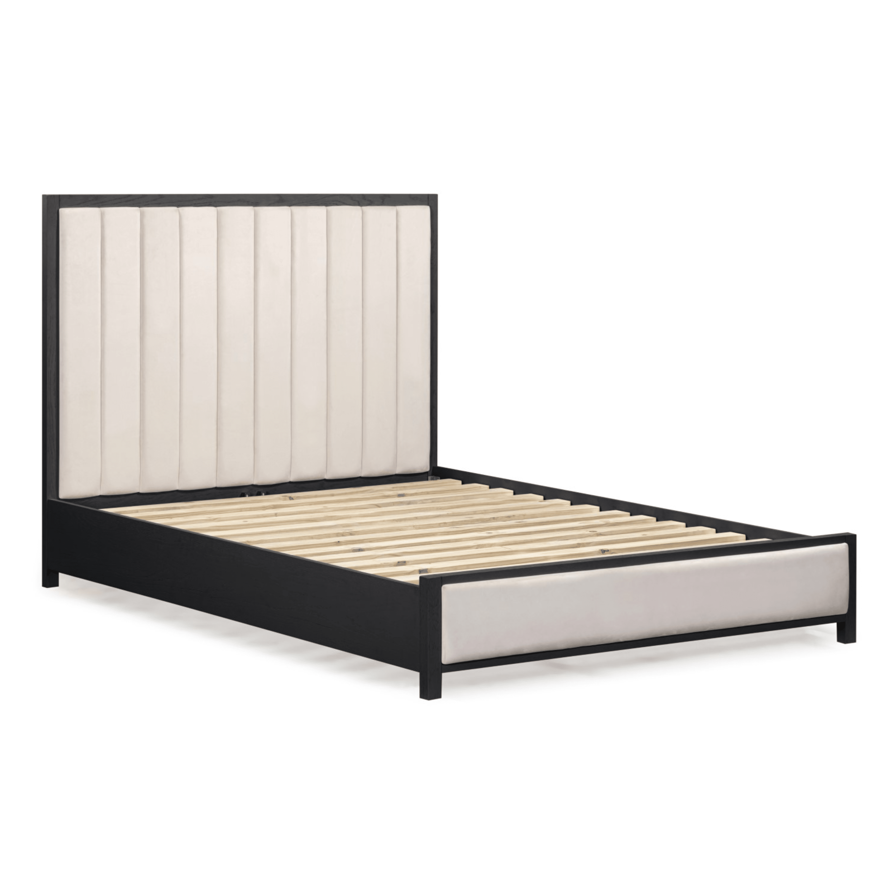 PRE ORDER - Soho Cream Velvet Bed with Black Frame Beds and Headboards