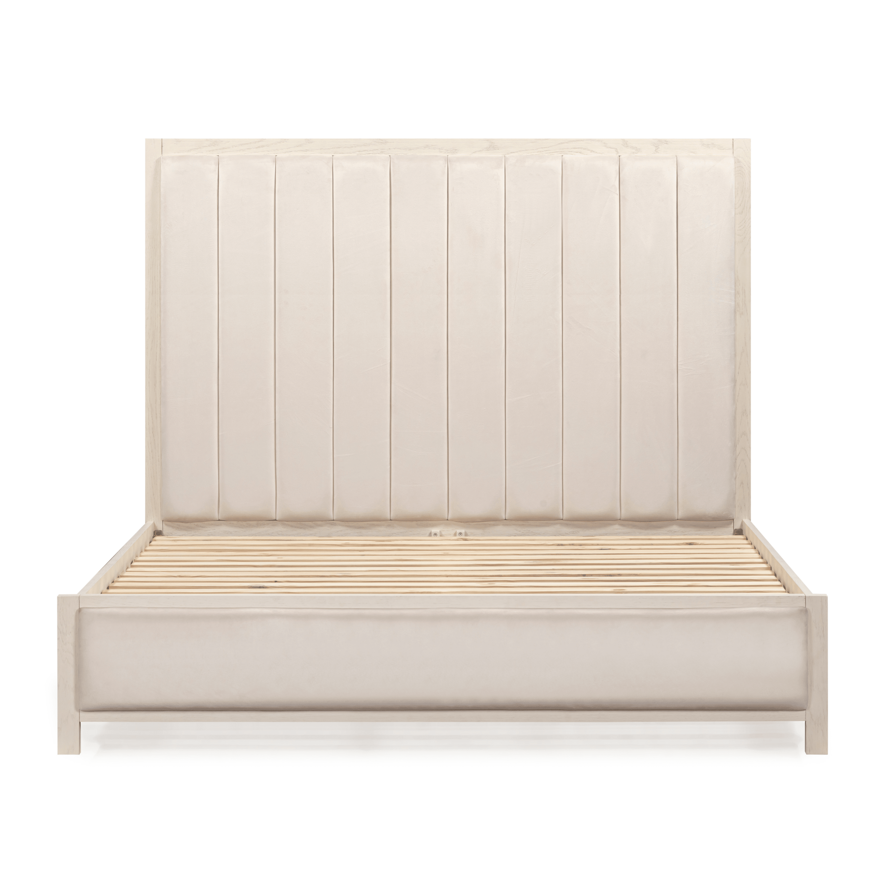 PRE ORDER - Soho Cream Velvet Bed with White Frame Beds and Headboards