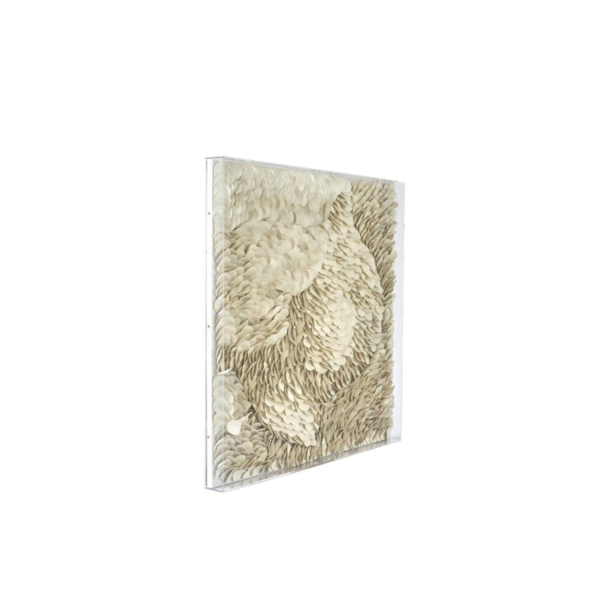 Remy Cream Textured Wall Art in Acrylic Frame Accessories