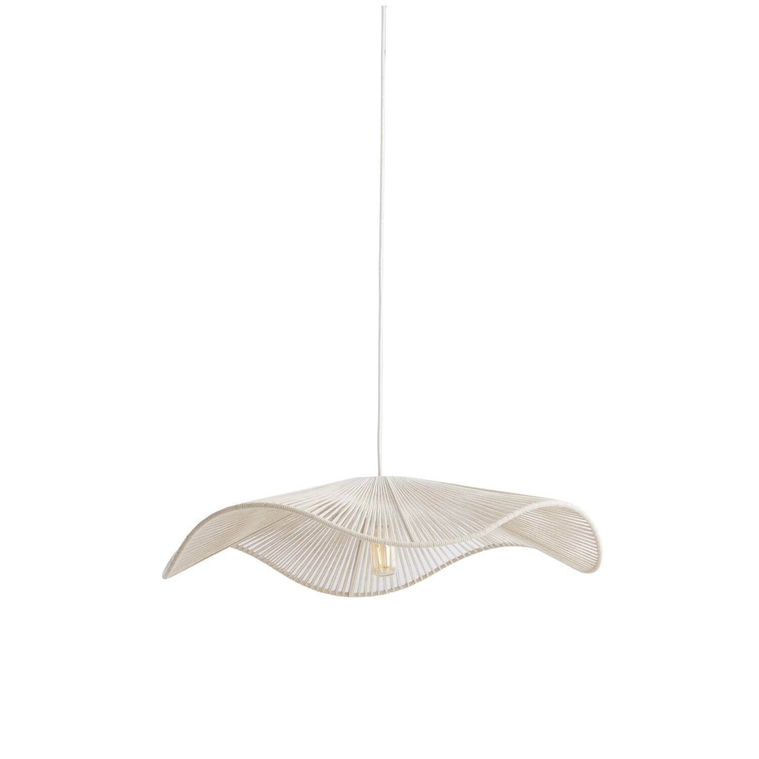 Rhia Large Cream Woven Wavy Ceiling Light Lighting