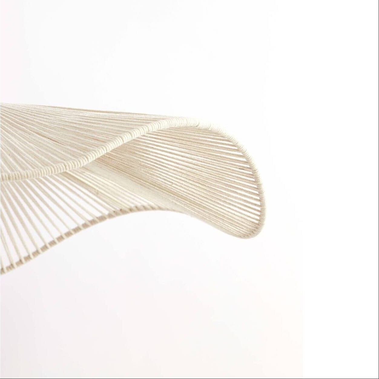 Rhia Large Cream Woven Wavy Ceiling Light Lighting