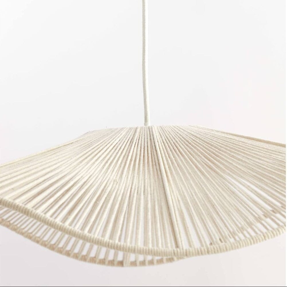 Rhia Large Cream Woven Wavy Ceiling Light Lighting
