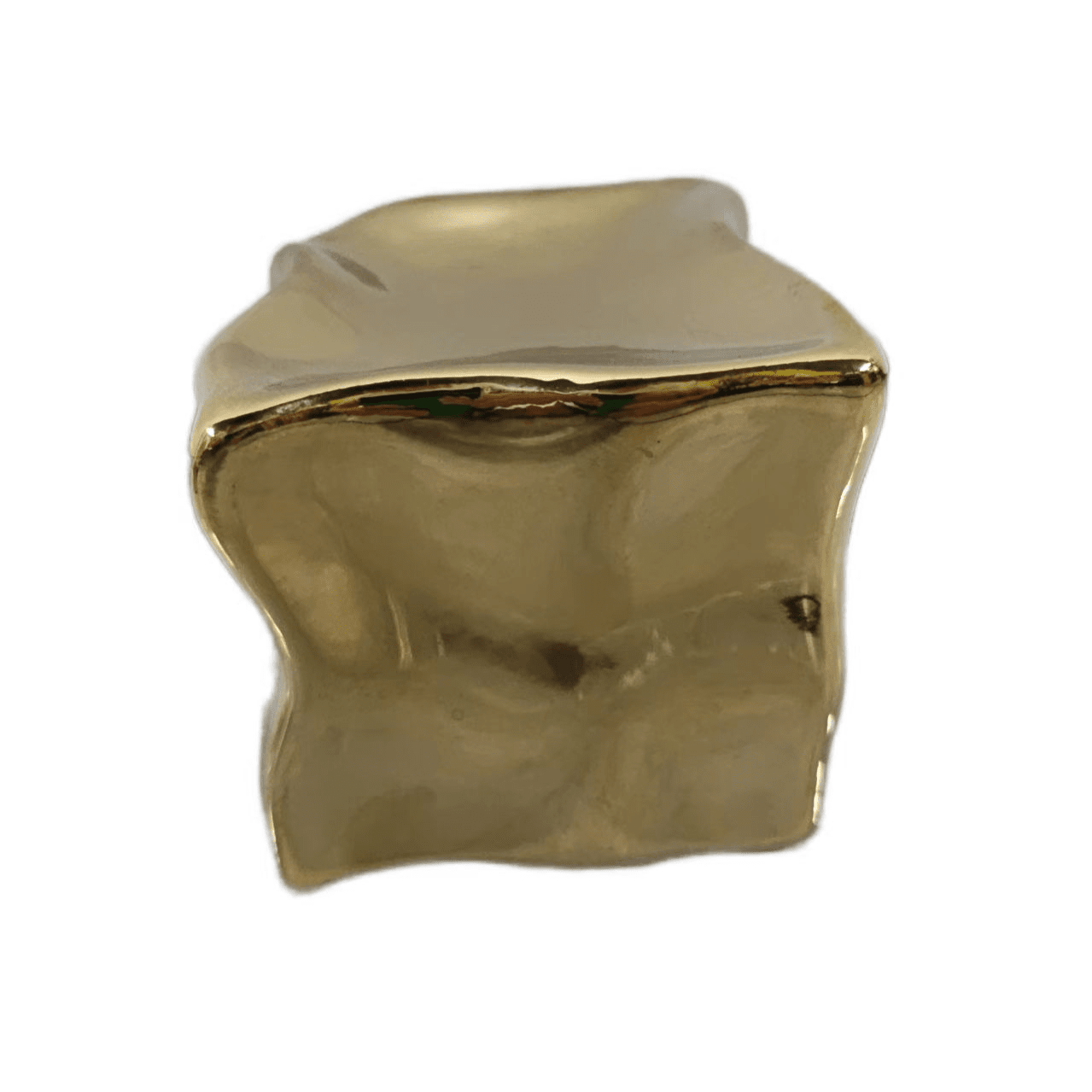 Romée Gold Abstract Cube Ornament Accessories