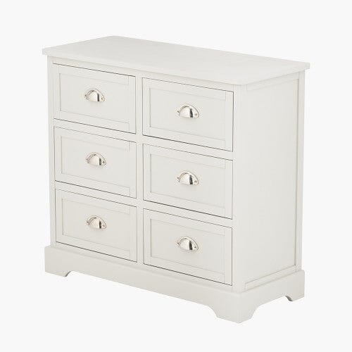 Rosanna Cream Wooden 6 Drawer Chest Furniture