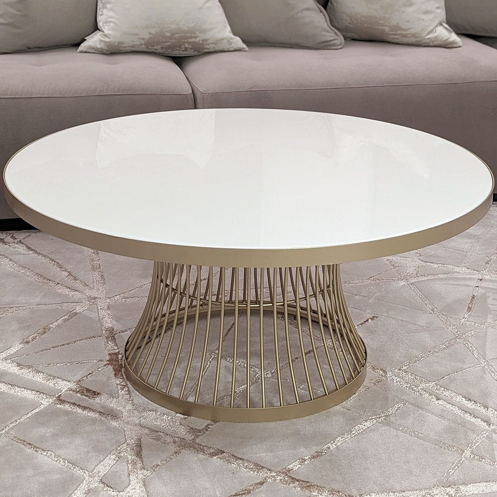 Rothbury Champagne & White Round Coffee Table Furniture