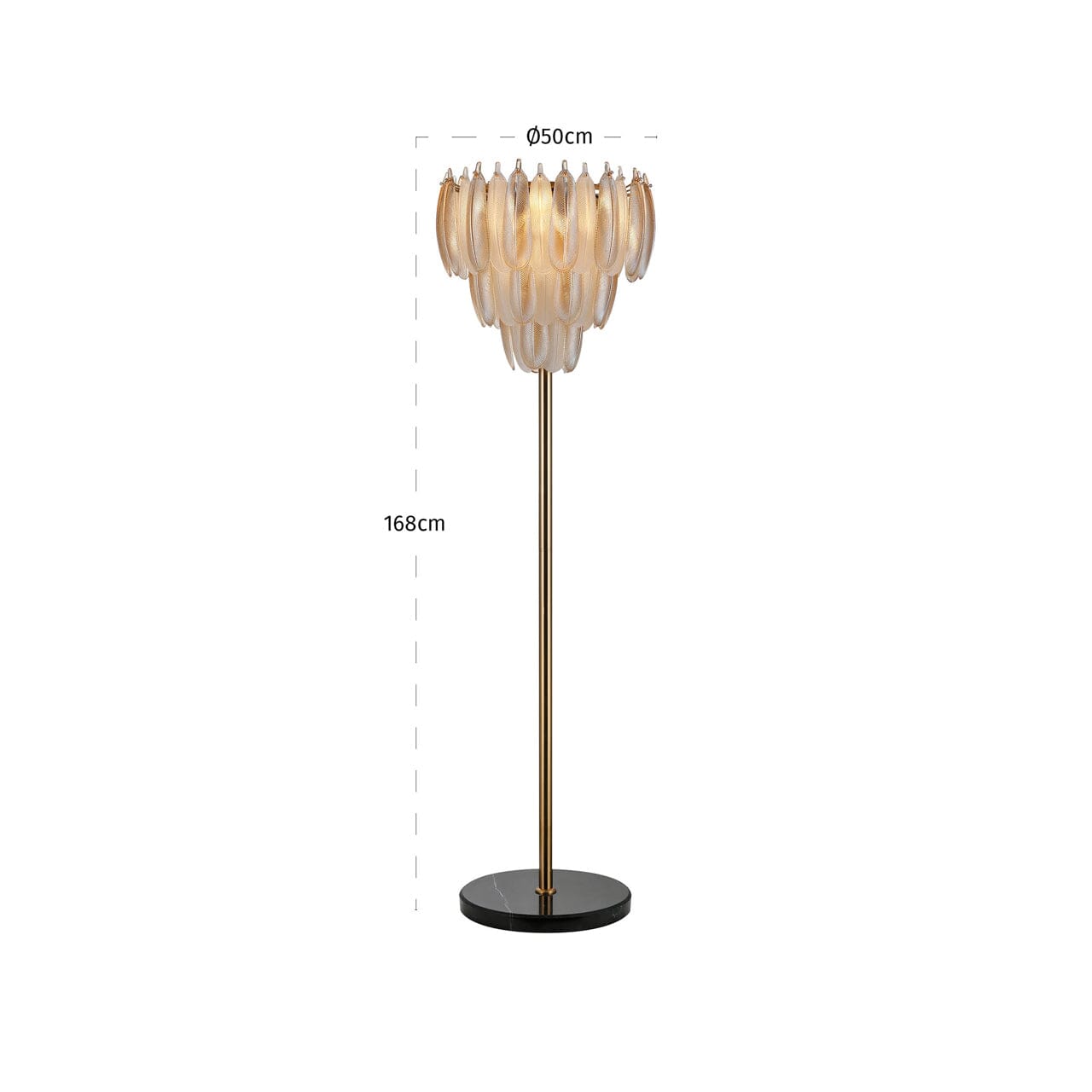 Rue Brass Chandelier Floor Lamp Lighting