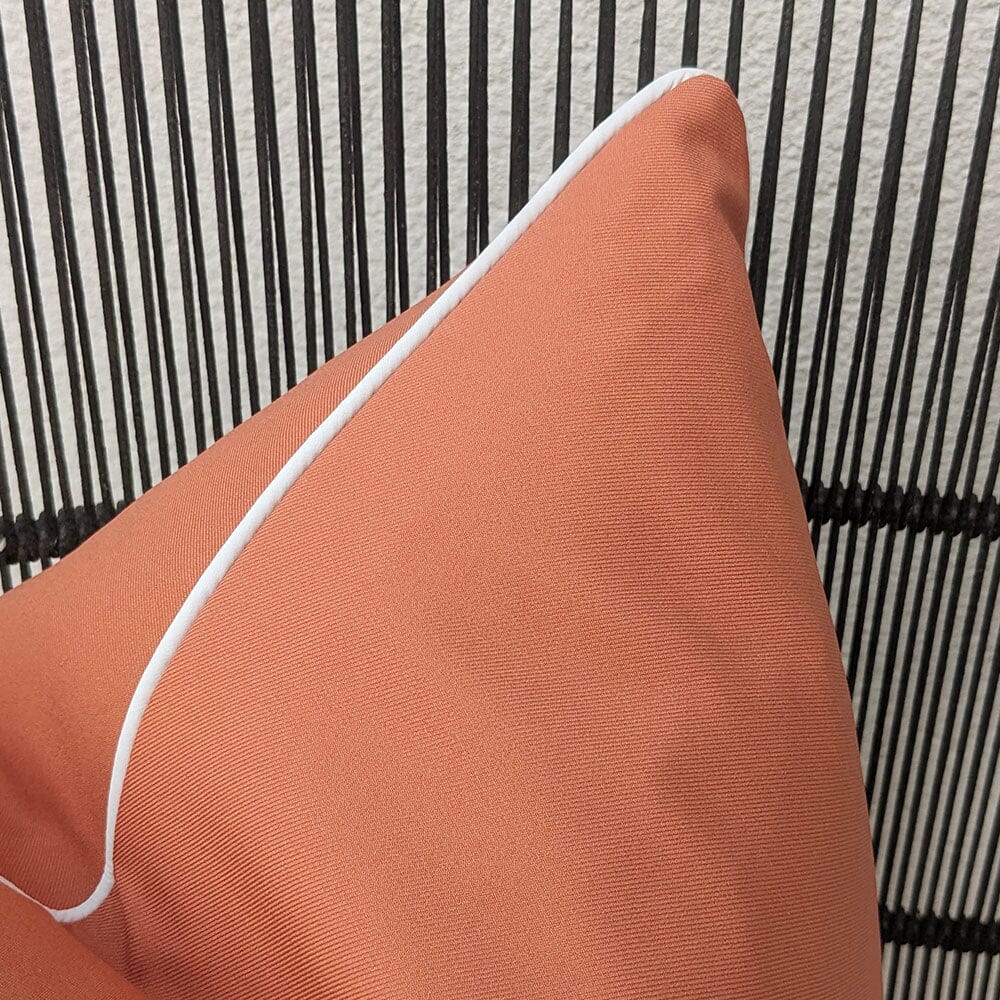 Rust Outdoor Cushion with Cream Piping - 43 x 43cm Accessories