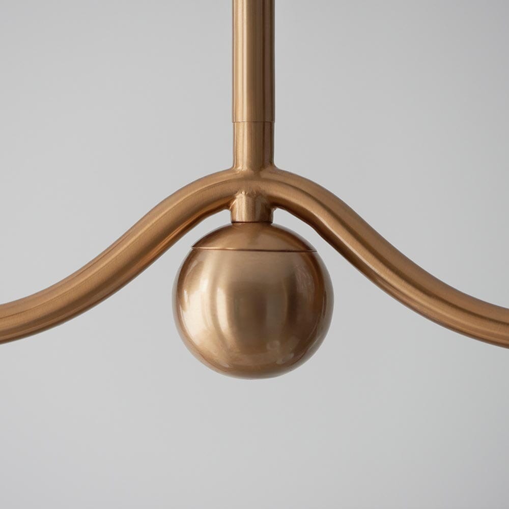 Sabrina Brushed Brass 4 Light Linear Pendant Ceiling Light Lighting
