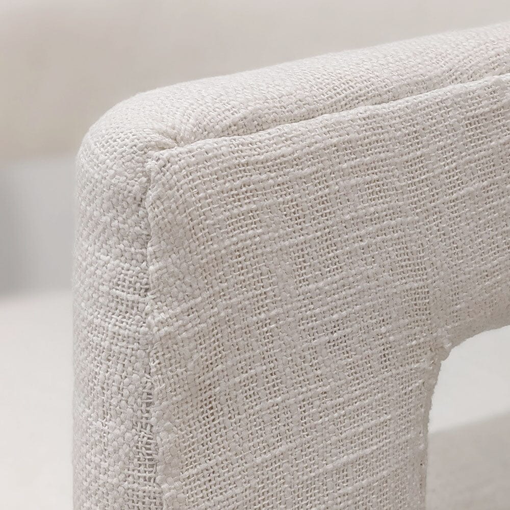 Samira Cream Curved Accent Chair Furniture