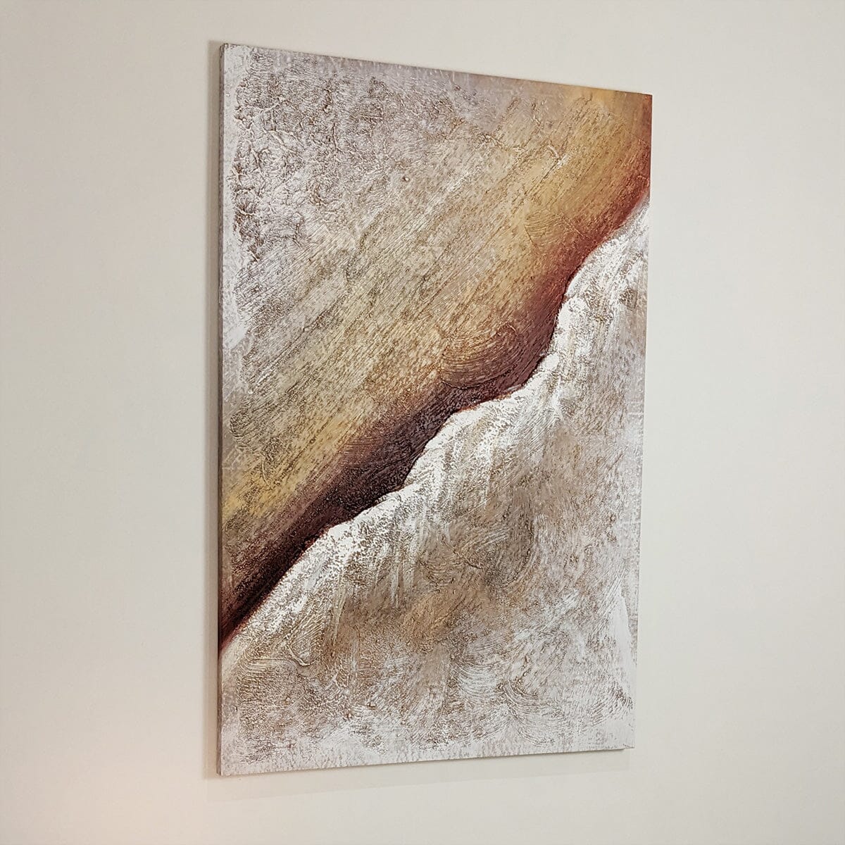 Sanctuary Neutral Textured Abstract Canvas Wall Art Accessories
