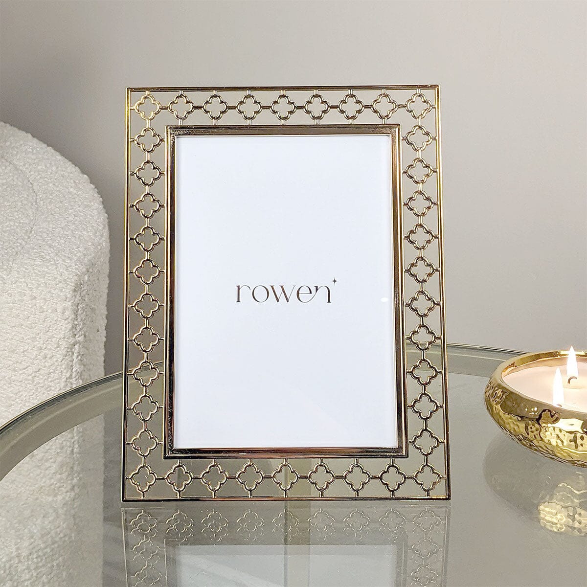 Sarai Gold Lattice Metal Photo Frame - 5x7" Accessories