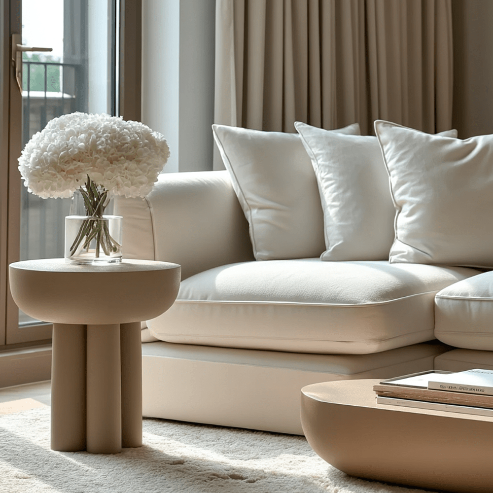 Sashie Greige Side Table Furniture