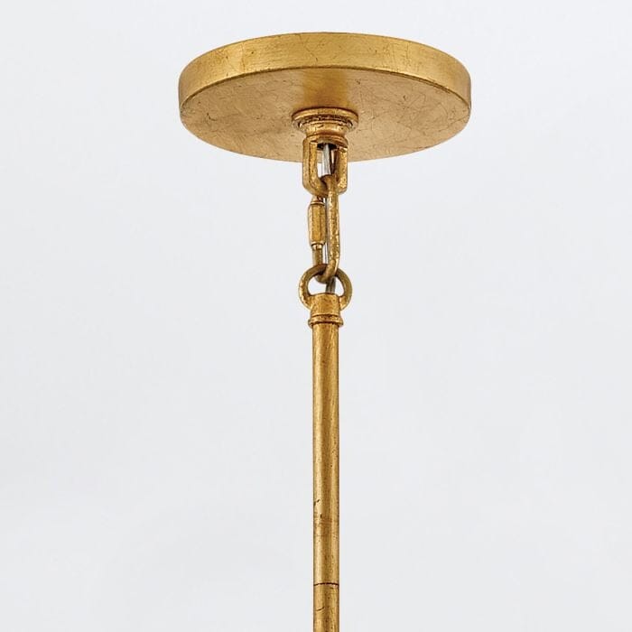 Selene Gold 6 Light Chandelier with Round Glass Detailing Lighting