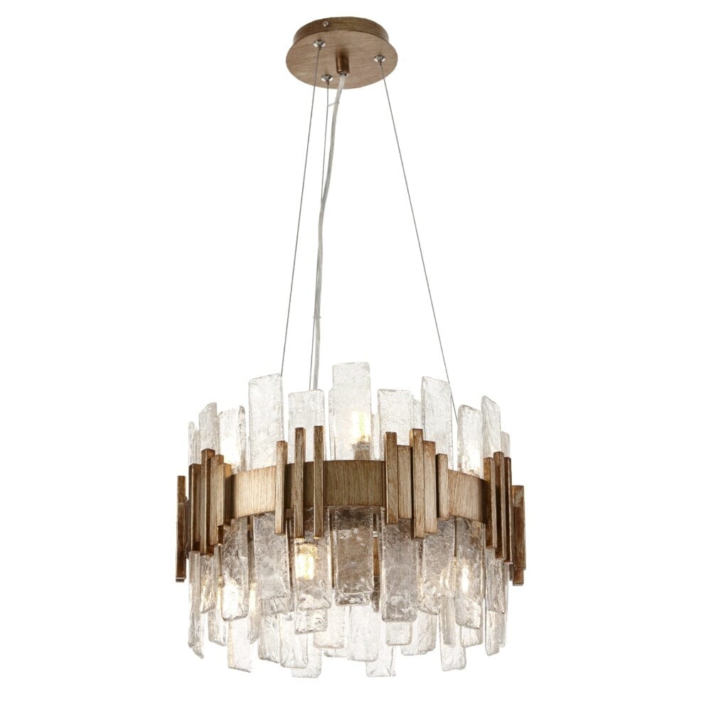 Selestia Aged Brass & Glass Statement Ceiling Light Lighting