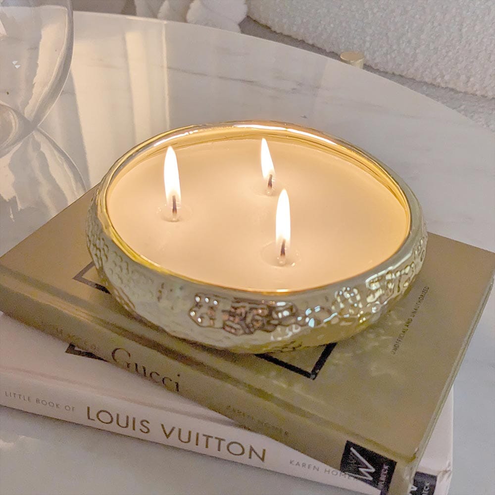 Set of 2 Aeolian Light Gold Candles Fragrance