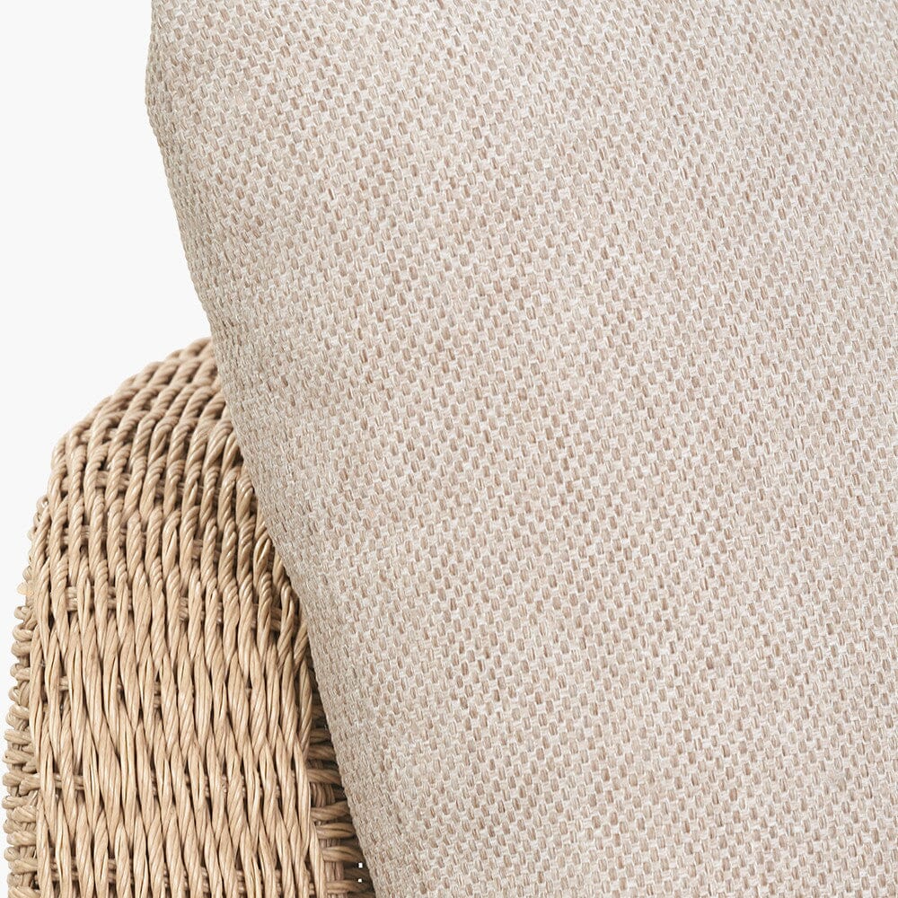 Sevilla Natural Wicker Outdoor Curved Sofa & Footstool Set Outdoor