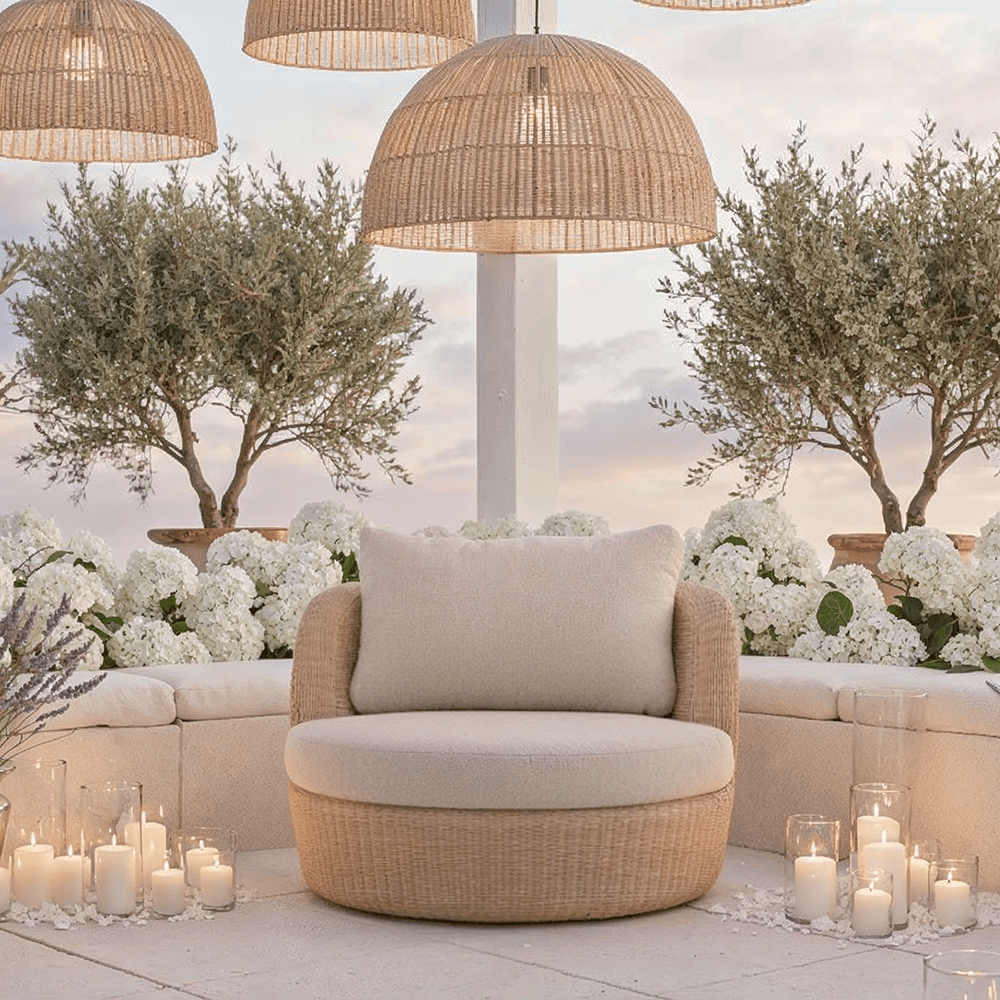 Sevilla Natural Wicker Outdoor Lounge Chair Outdoor
