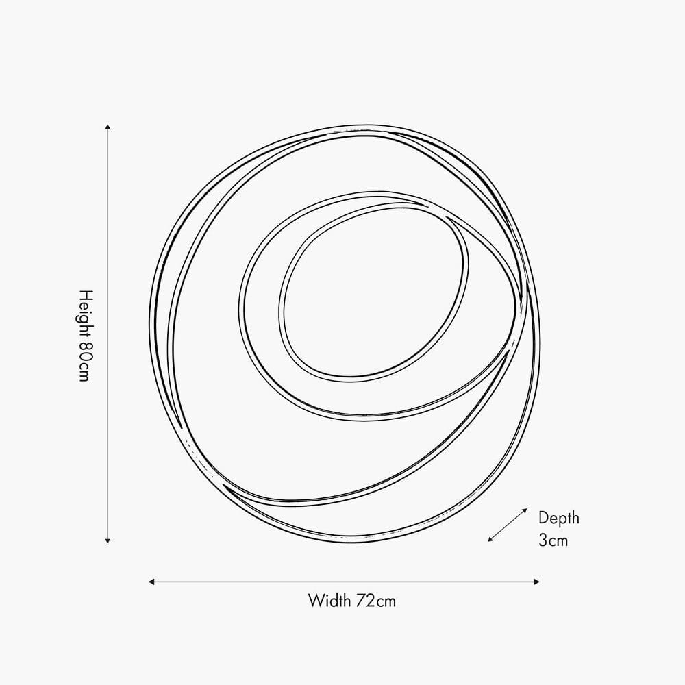 Sienna Black Metal Swirl Wall Mirror Accessories