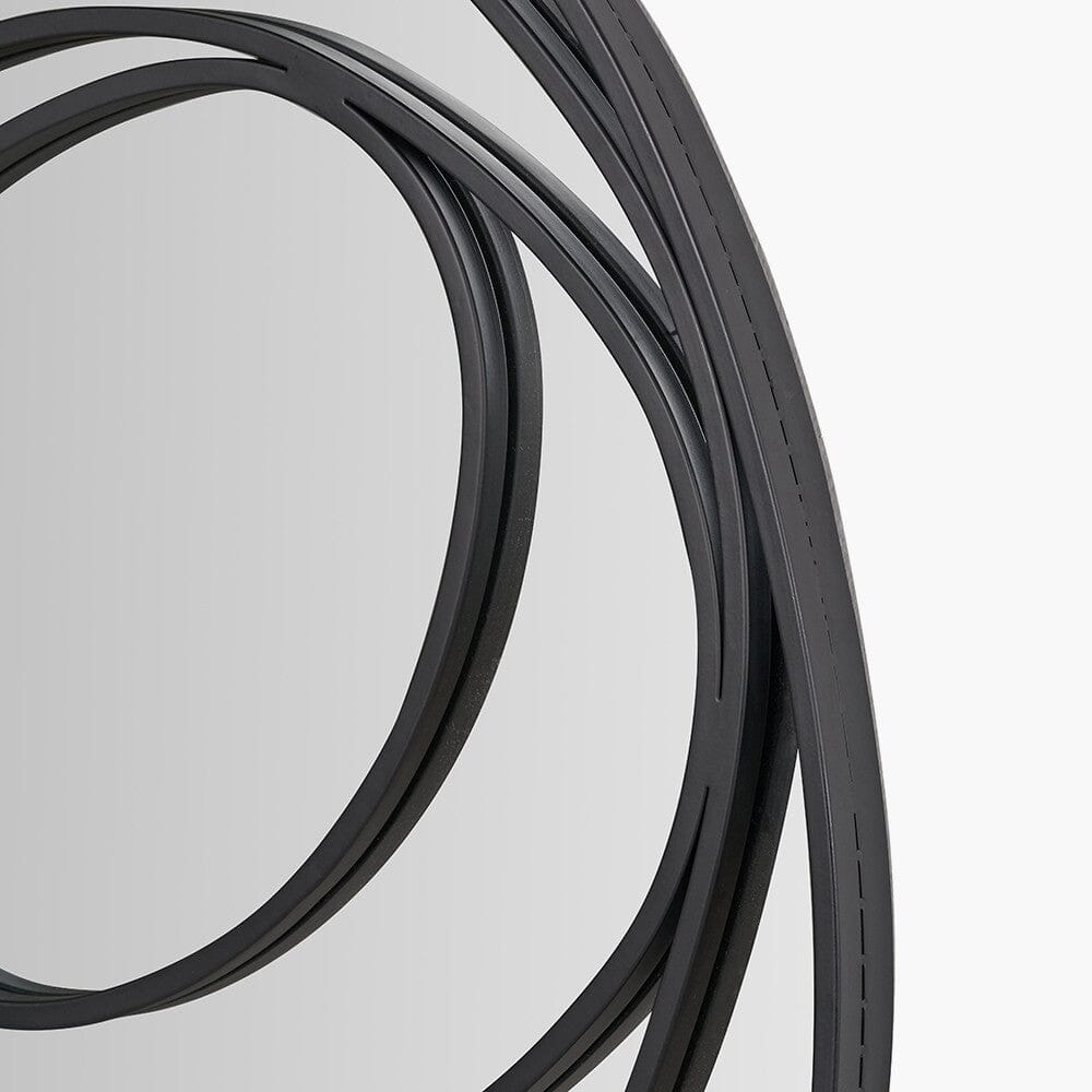 Sienna Black Metal Swirl Wall Mirror Accessories