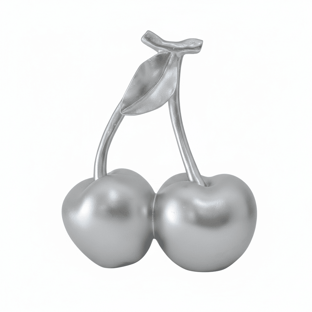 Silver Decorative Cherry Ornament Accessories