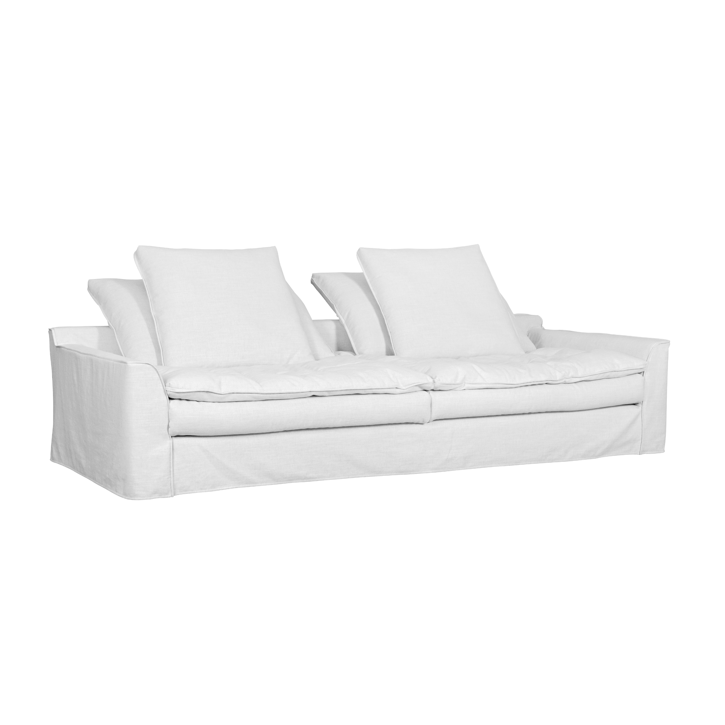 Slumber Ivory Linen Relaxed 4 Seater Sofa Sofa