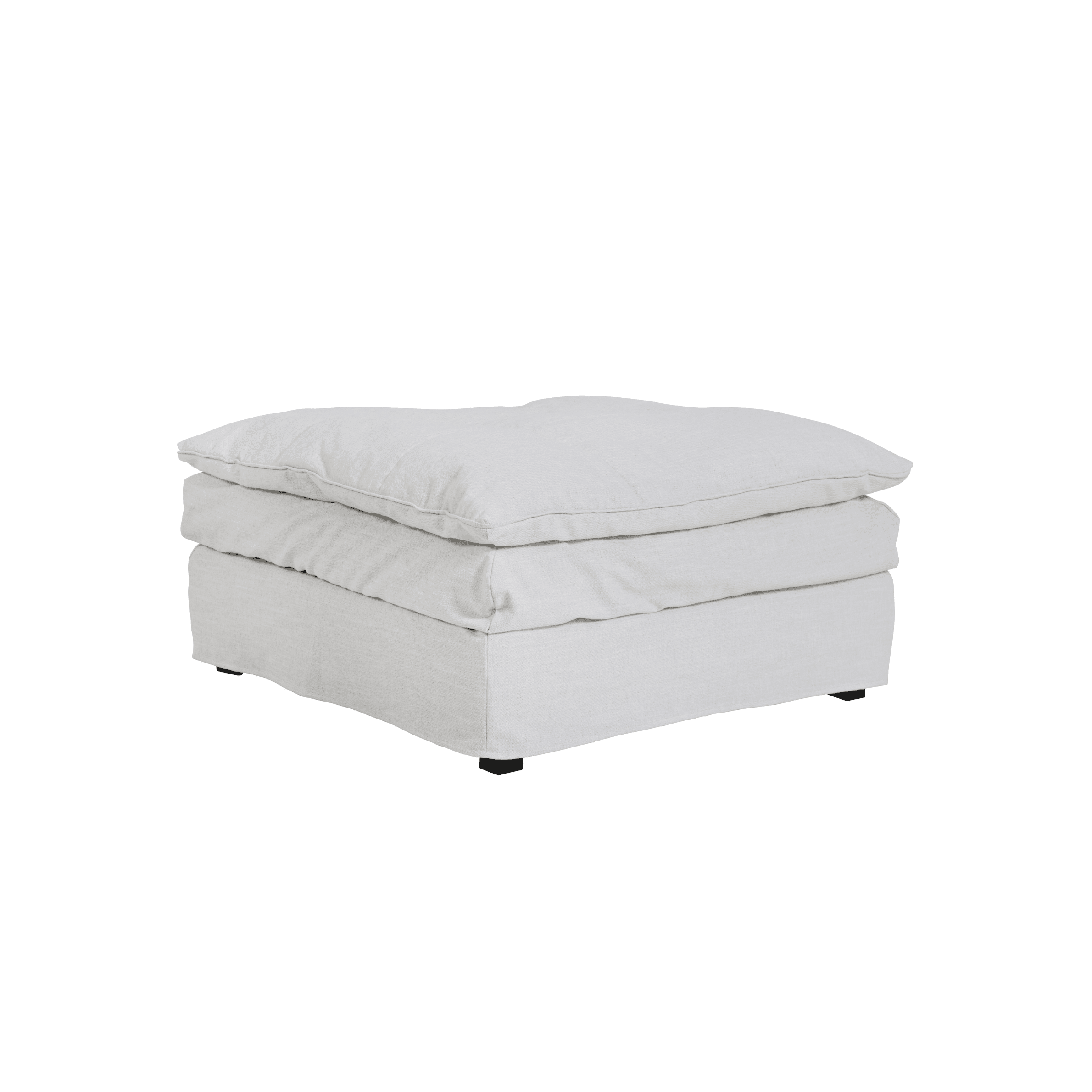 Slumber Ivory Linen Relaxed Footstool Sofa