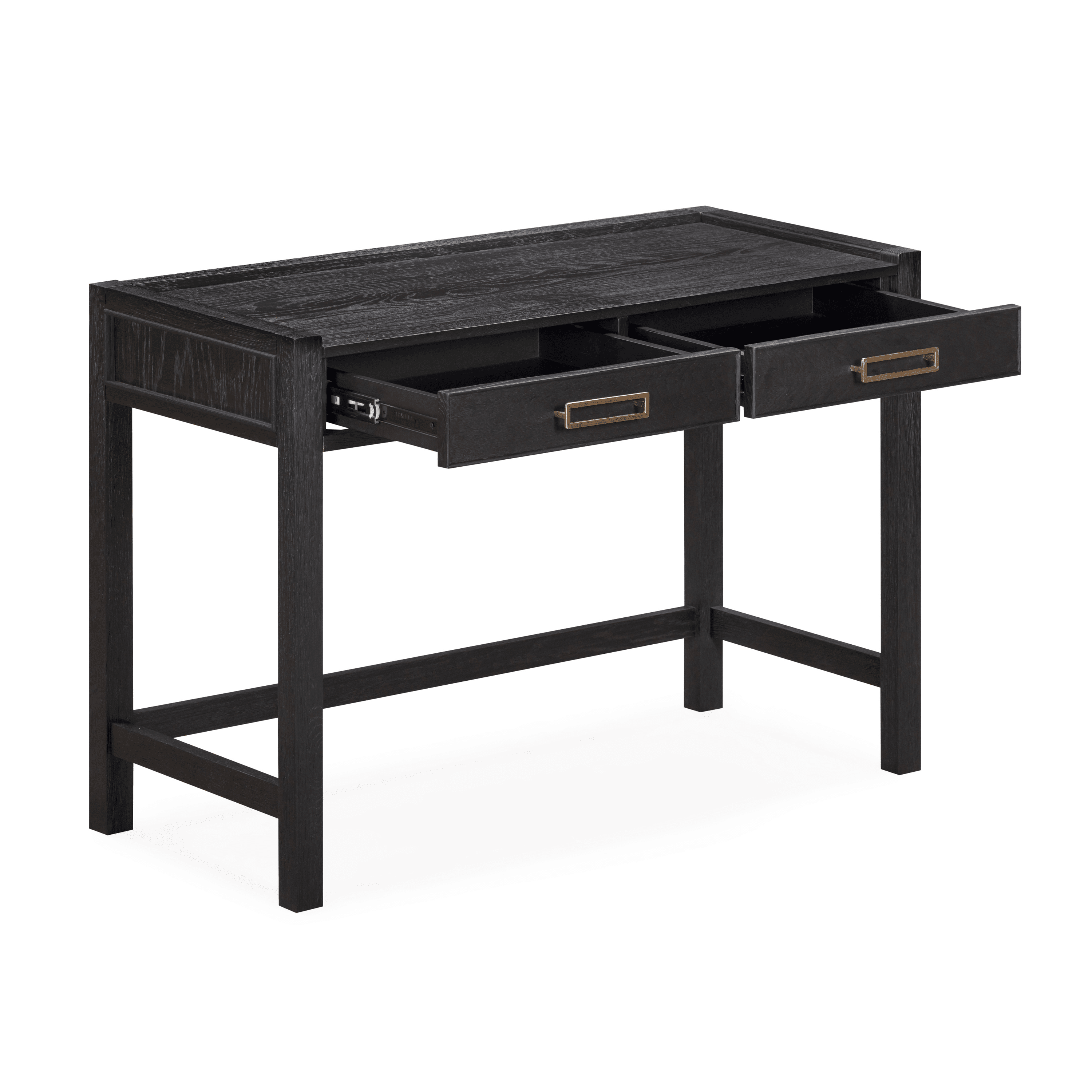 Soho Black Oak Veneer 2 Drawer Dressing Table Furniture