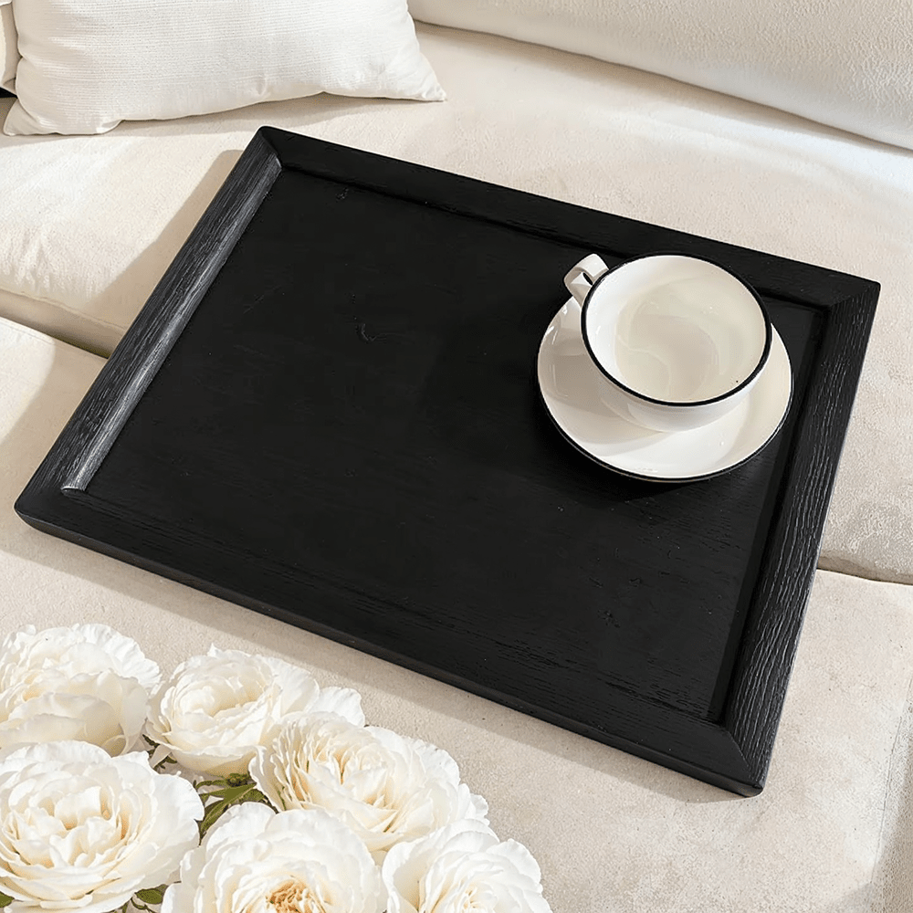 Soho Black Oak Veneer Sofa Table Furniture