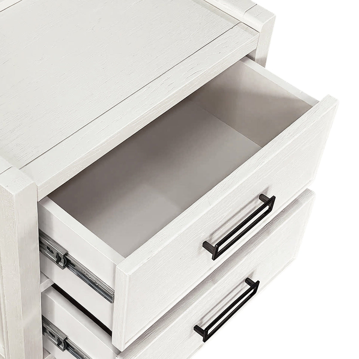 Soho Cream Oak Veneer 2 Drawer Bedside Table Furniture