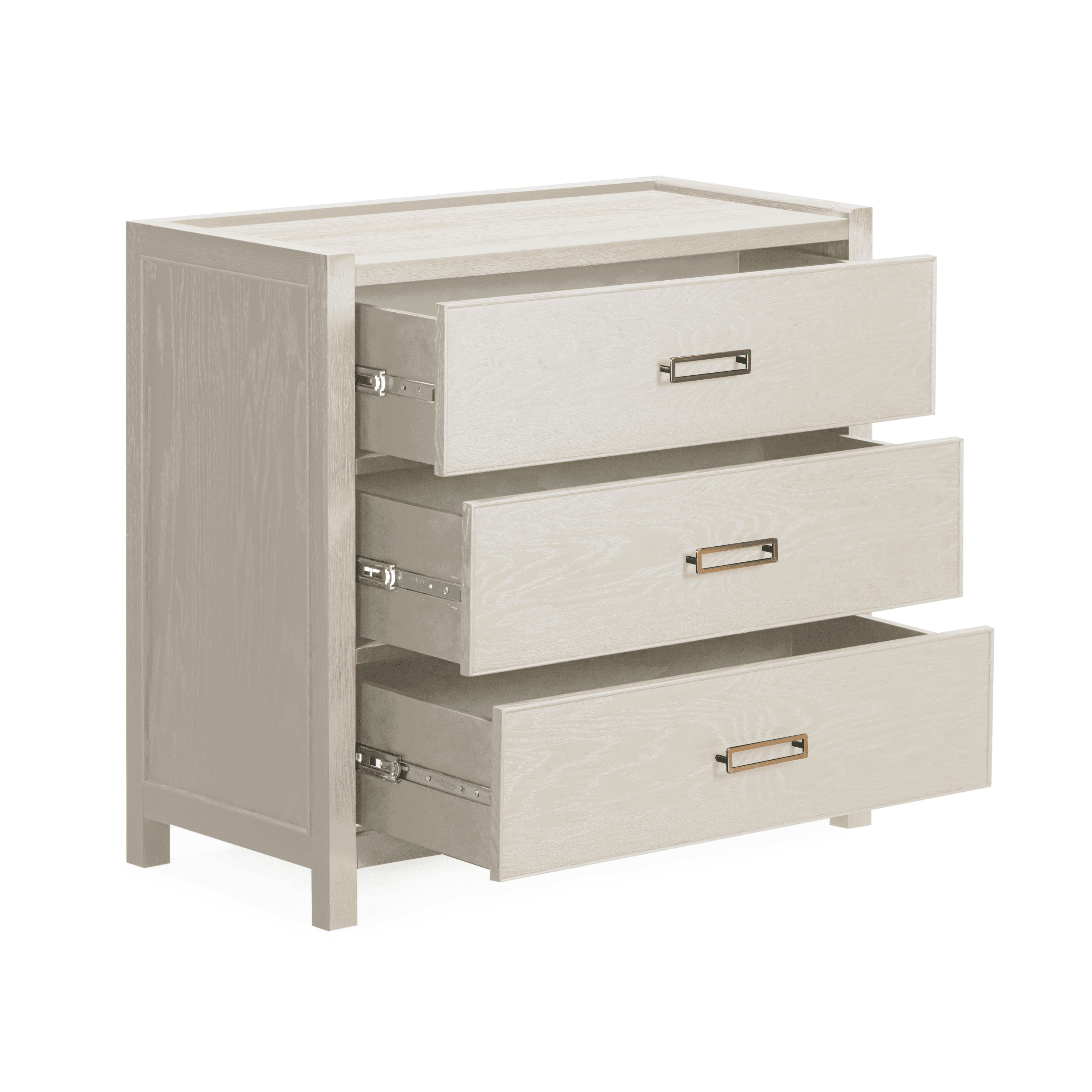 Soho White Oak Veneer 3 Drawer Chest Furniture