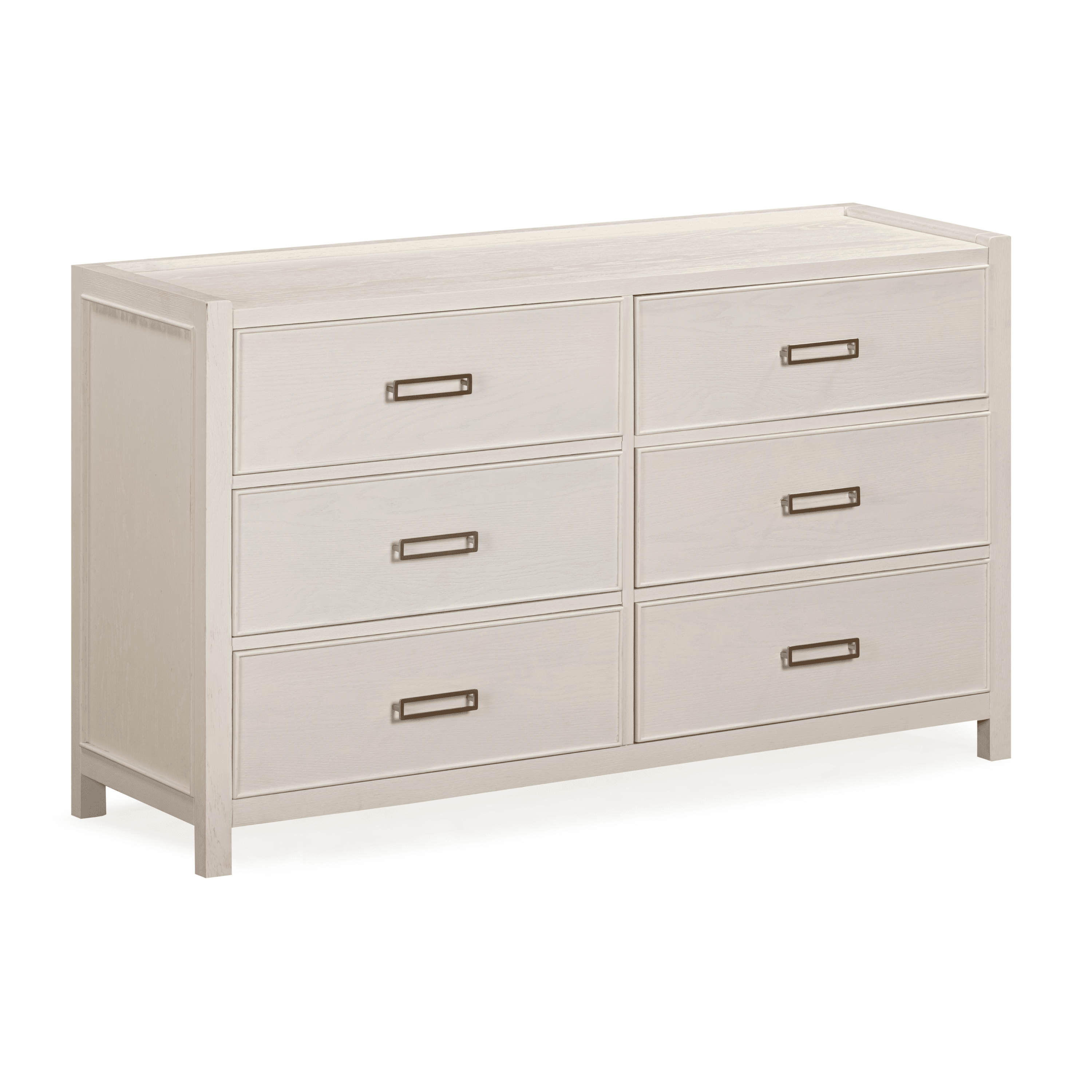 Soho White Oak Veneer 6 Drawer Chest Furniture