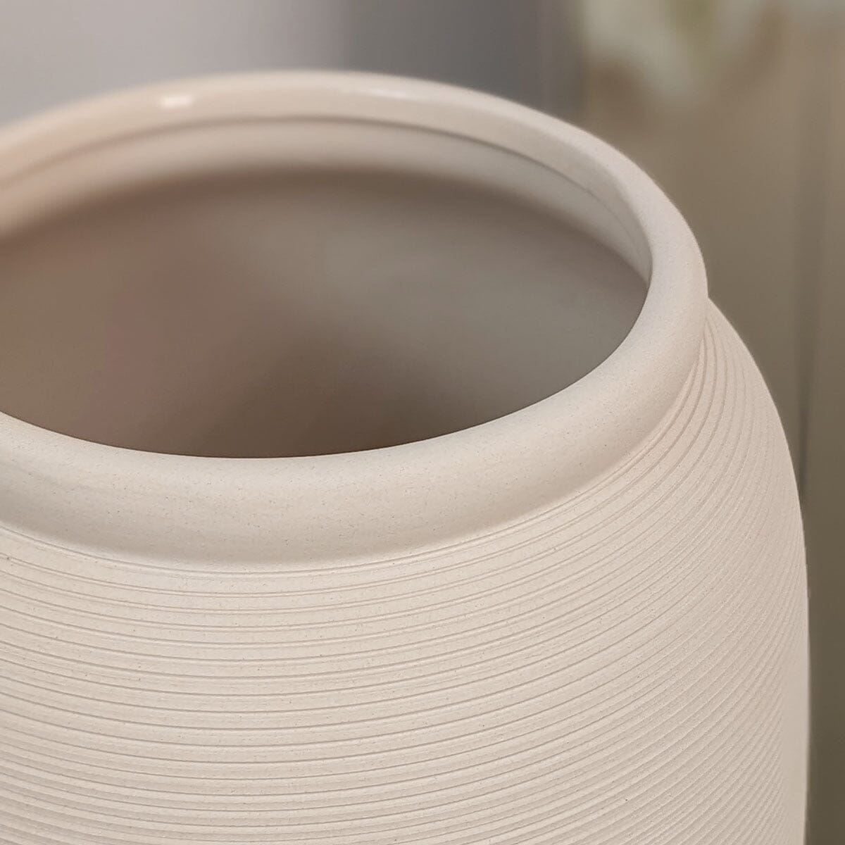 Solis XL Stone Ceramic Neutral Vase Accessories