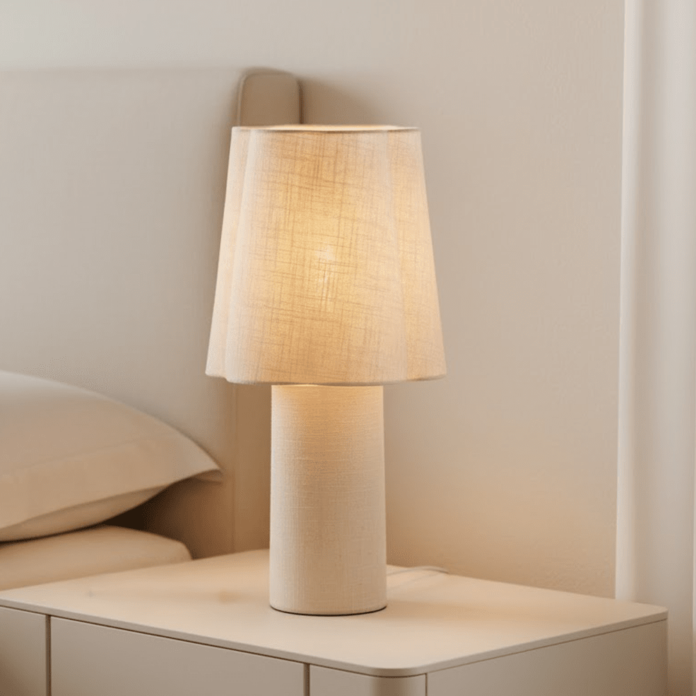 Somerset Neutral Linen Table Lamp Lighting