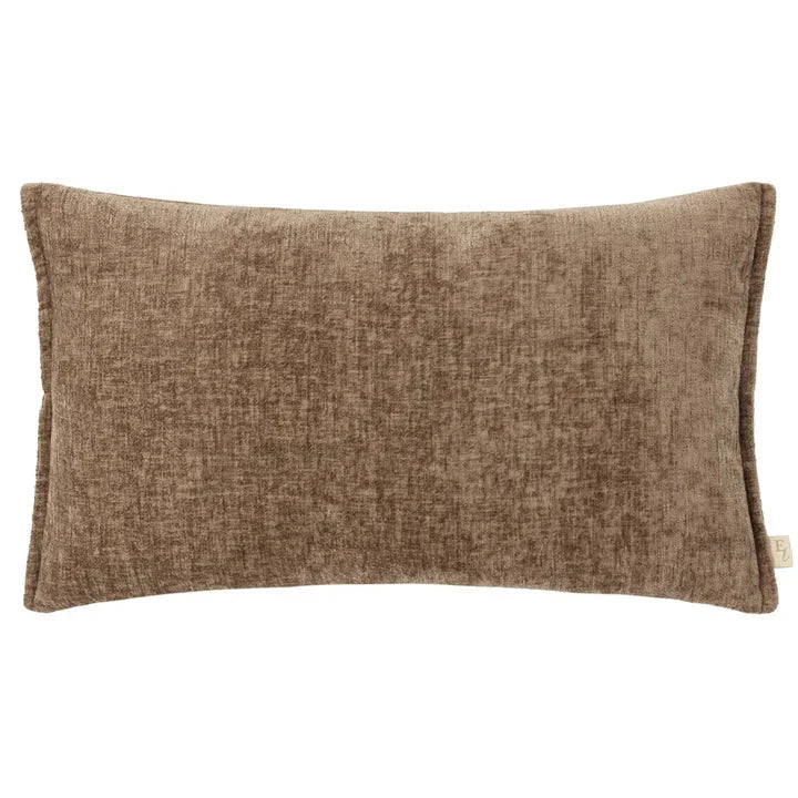Souffle Taupe Woven Cushion with Oxford Border - 30x50cm Textiles