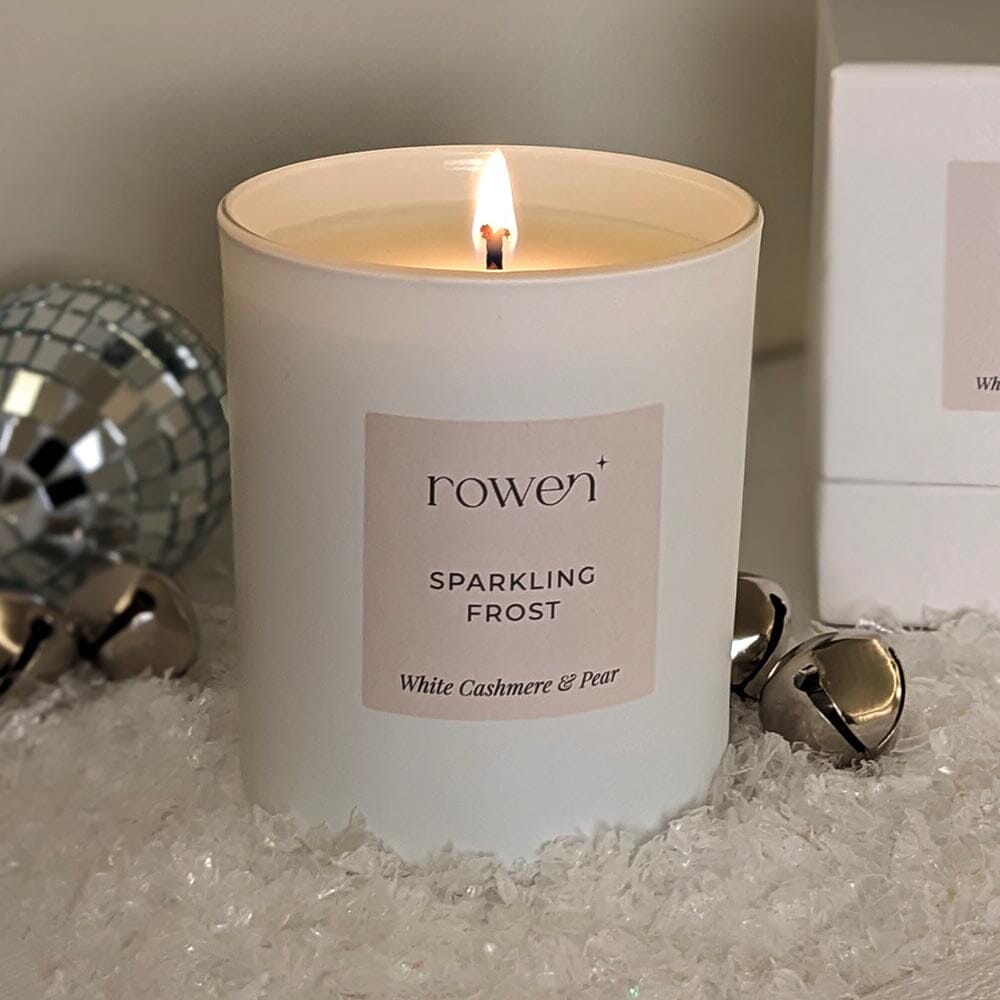 Sparkling Frost White Scented Candle - White Cashmere & Pear Fragrance