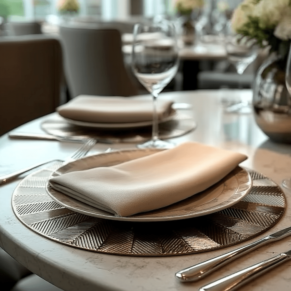 Sunburst Gold Round Placemat Accessories