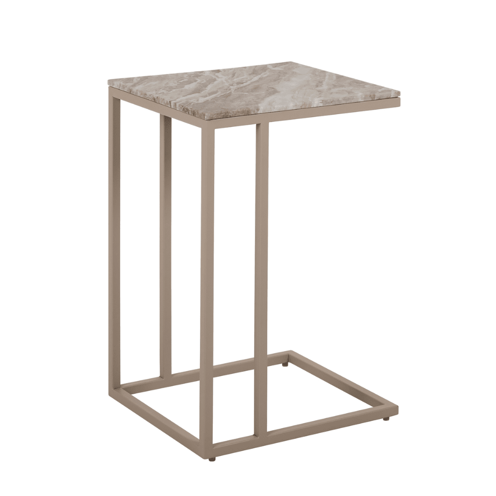 Sylvaine Taupe & Marble Sofa Table Furniture