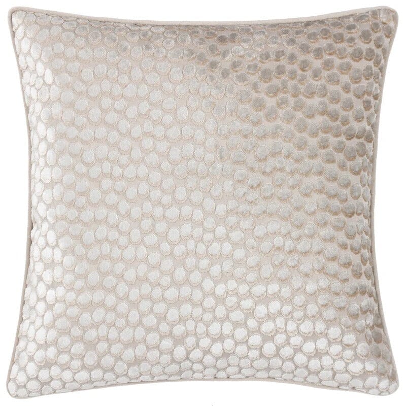Teresina Cream Velvet Geometric Cushion- 45x45cm