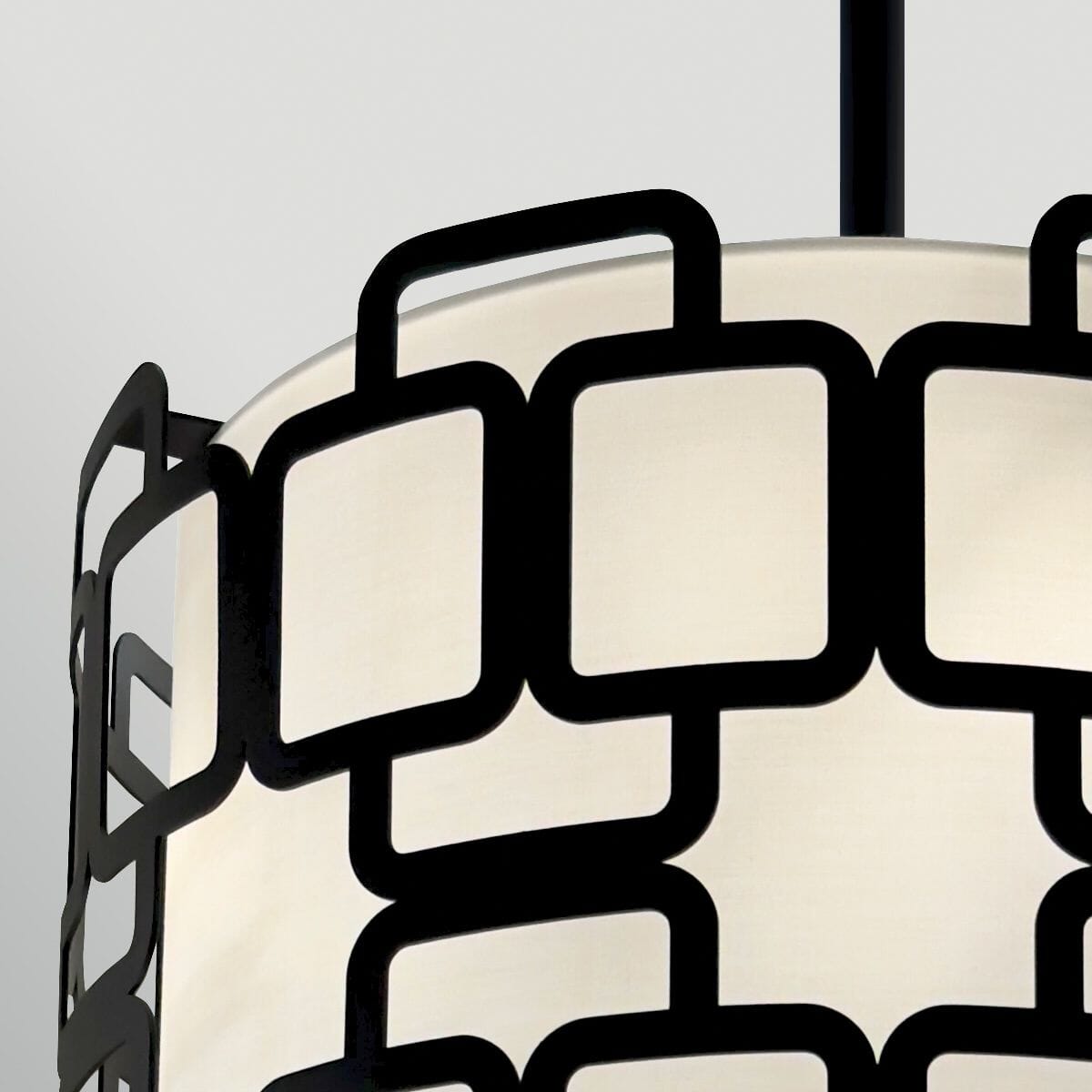 Tessera Black Geometric 3 Light Pendant Ceiling Light Lighting