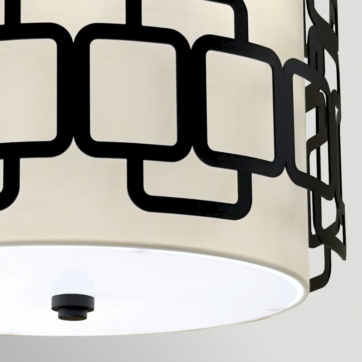 Tessera Black Geometric 3 Light Pendant Ceiling Light Lighting
