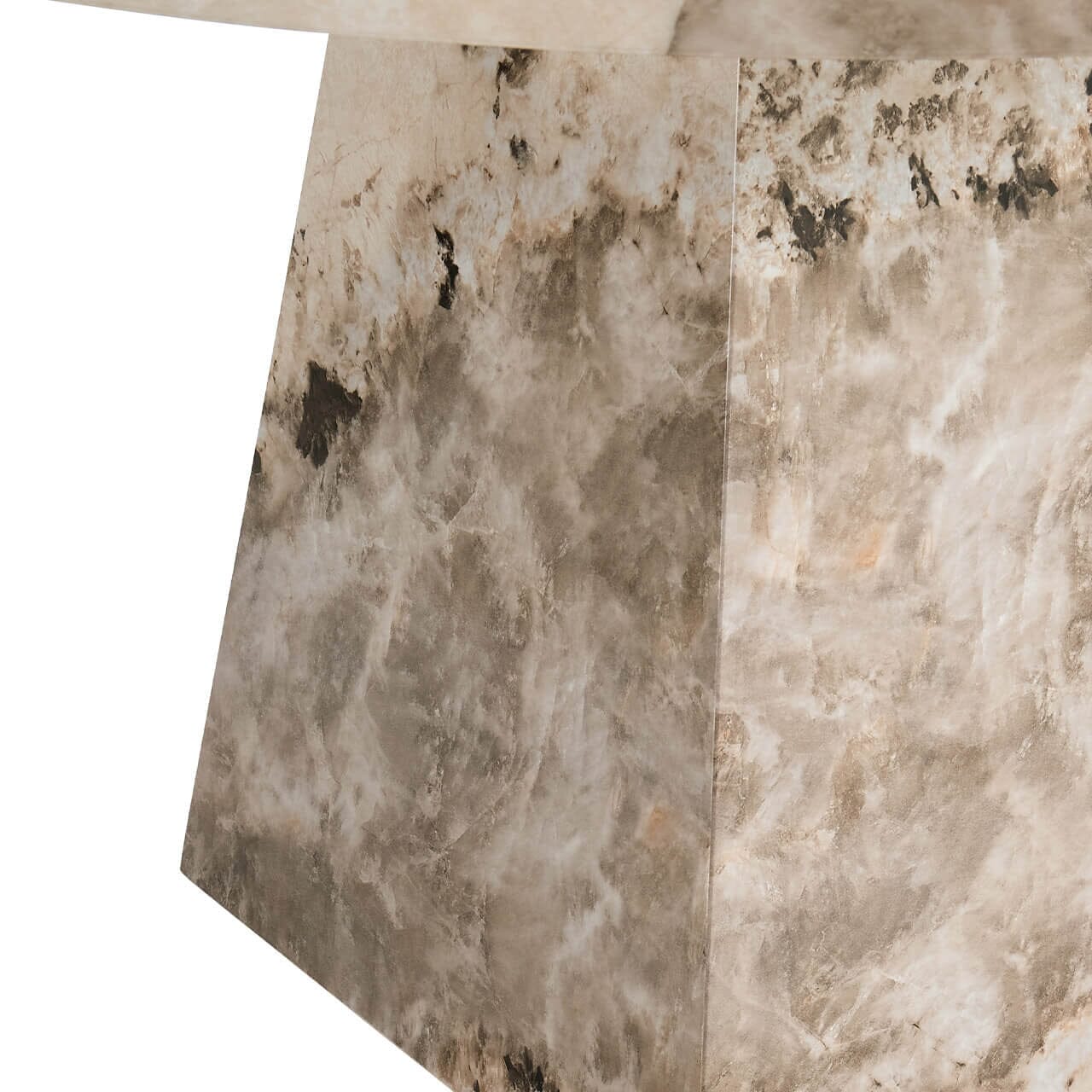 Thea Mocha Marble Round Dining Table Furniture