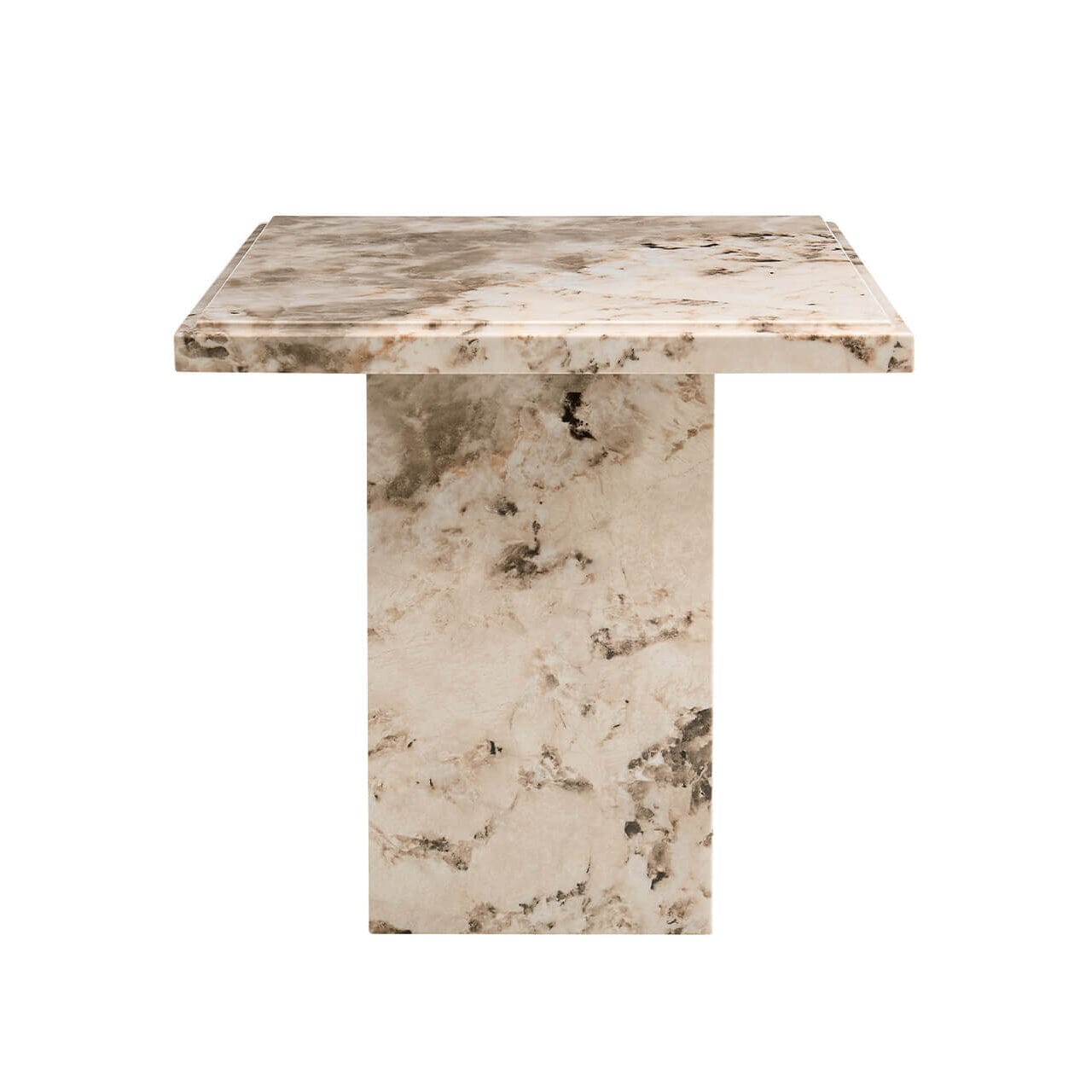 Thea Mocha Marble Side Table Furniture