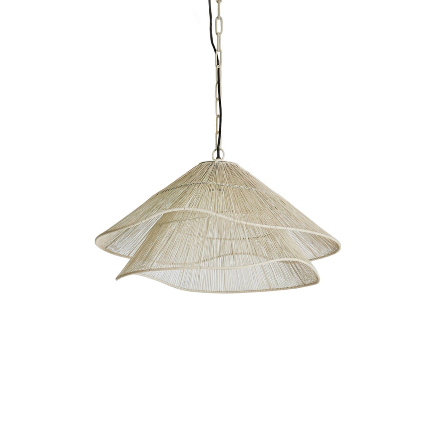 Tiare Cream Woven 2 Tier Abstract Ceiling Light Lighting