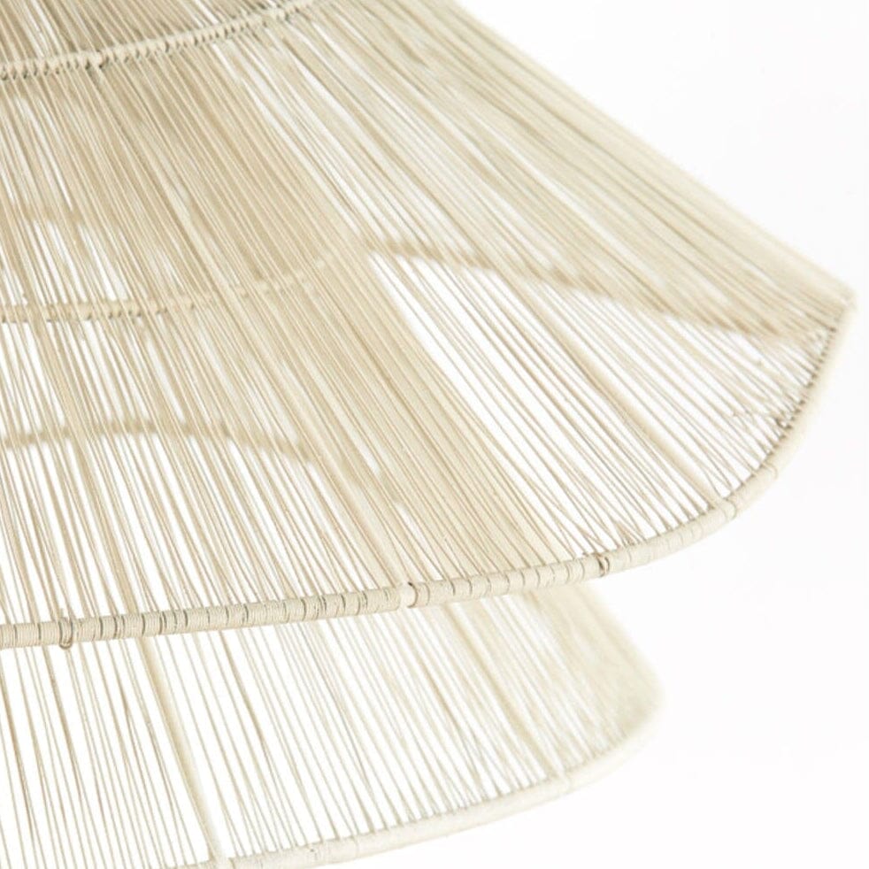 Tiare Cream Woven 2 Tier Abstract Ceiling Light Lighting
